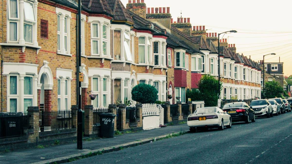 A residential street in Croydon, UK