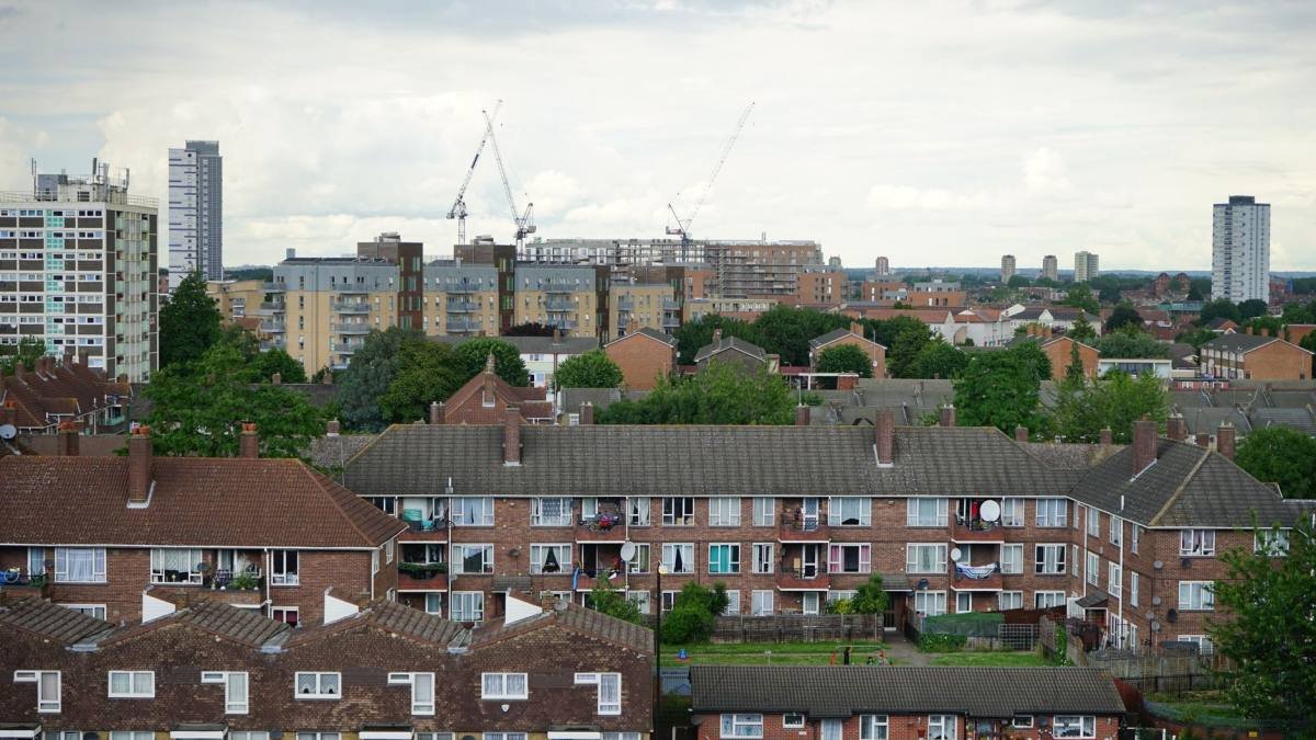 A residential street in Enfield, UK